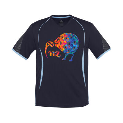 New Zealand Pickleball Kiwi - Biz Collection Mens Razor Short Sleeve Tee Thumbnail