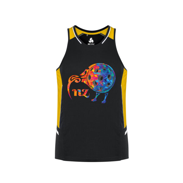 New Zealand Pickleball Kiwi - Biz Collection Mens Renegade Singlet Thumbnail