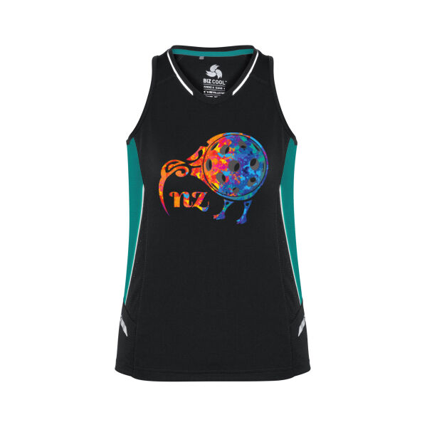 New Zealand Pickleball Kiwi - Biz Collection Womens Renegade Singlet Thumbnail